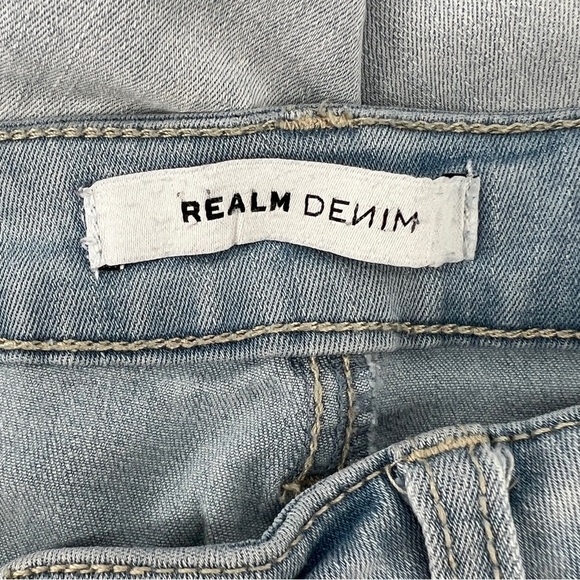 Realm Denim Distressed Notched Leg Skinny Jeans Size 27 Women’s - Picture 2 of 5